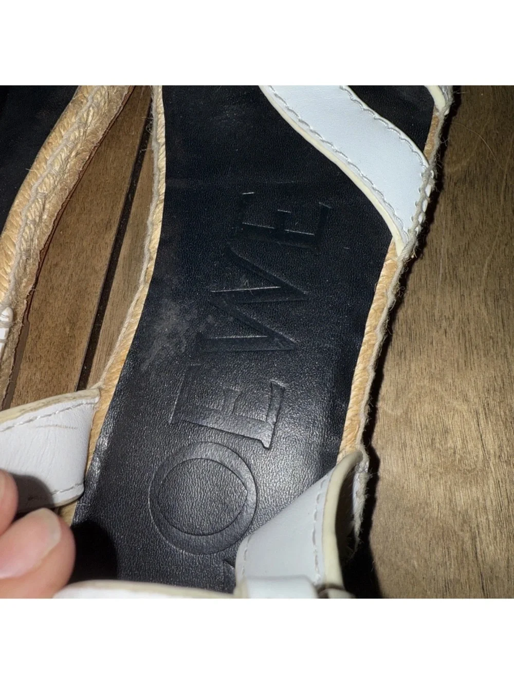 Loewe White Leather Sandals Espadrilles 38